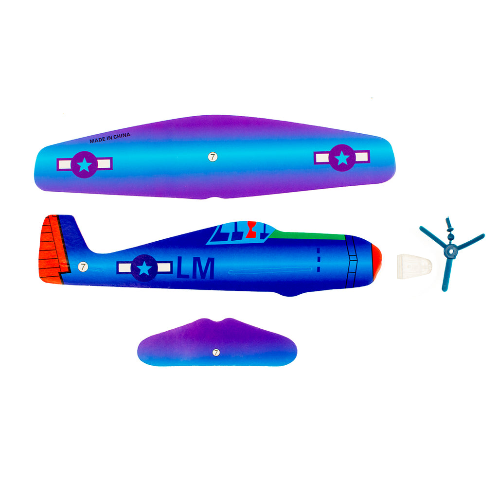 12 Foam Flying Toy Airplanes Glider Planes Prop Set Gift Bag Filler Pa